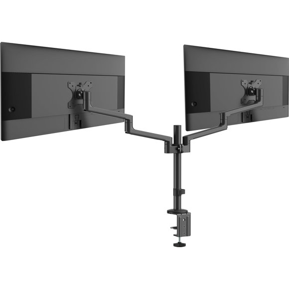 Premium Aluminum Dual Monitor Stand Arms Supports ” & lbs per Screen VESA Compatible Adjustable Desk Mount Clamp & Grommet Base Quick Release Plate