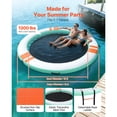 thumbnail image 2 of KFFKFF Inflatable Floating Dock, 12 FT Round Platform with Non-Slip Surface, Portable Carry Bag, and Detachable Ladder, Ideal for Pool, Beach, and Ocean Activities, 2 of 9
