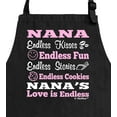 thumbnail image 2 of ThisWear Nana's Love is Endless Funny Apron for Kitchen Two Pocket Apron Black, 2 of 7