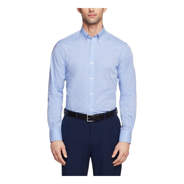 Camisa de vestir Tommy Hilfiger, entallada, de sarga elástica, para hombre, azul