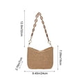 thumbnail image 3 of Straw Shoulder Bag for Women Summer Small Boho Woven Shoulder Purse Beach Vacation Tote Bag Handbag, 3 of 7