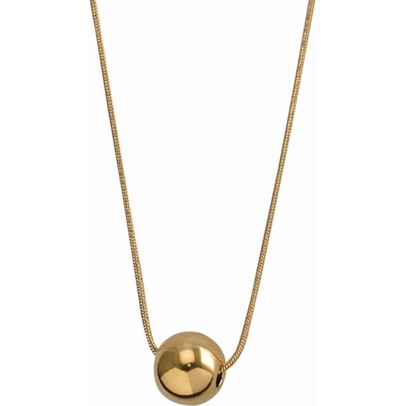 Stainless Steel Bead Ball Floating Slide Charm Collar Necklace