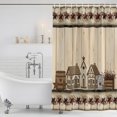 thumbnail image 6 of Small Stall Shower Curtain 48x72 Inch Narrow Half Size Barn Star Wooden Bath Curtains Bathroom Decor, Grey Farmhouse Berry Botanical Waterproof Fabric Shower Curtain Set with Hooks 48 Inch, 6 of 7