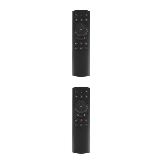 Sidaley G20BTS Plus G20S PRO 2.4G Inalámbrico Voz Retroiluminado IR Control remoto de aprendizaje para X96 X4 AM7 Android negro mit Gyroskop 2Conjunto