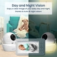 thumbnail image 4 of Babysense True Sleep HD Video Baby Monitor con cámara y audio y monitor de movimiento de respiración del sueño del bebé, sin WiFi, no portátil, monitor sin contacto con 2 sensores debajo del colchón,, 4 of 5