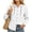 White, variant on Womens Tops 100% Cotton Hooded Button Down Fashion Drawstring Long Sleeve Jacket Top
