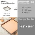 thumbnail image 2 of CHEFMADE 11-Inch Baking Sheet Pan, Square Non-Stick Rimmed Sheet, FDA Approved for Oven Roasting Meat Bread Jelly Roll Battenberg Pizzas Pastries 11" x 11" (Champagne Gold), 2 of 8