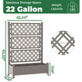 thumbnail image 5 of Fazzn Raised Garden Bed with Trellis, Large Outdoor Planter Trellis Box with Drainage Holes and Wheels for Climbing Plants.(Brown）, 5 of 5