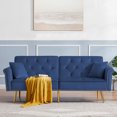 thumbnail image 1 of Couches for Living Room 76.7 inch, Mid Century Modern Velvet Love Seats Sofa, Upholstered 3-Seater Loveseat w/Armrest for Bedroom, Apartment, Home Office, 1 of 6