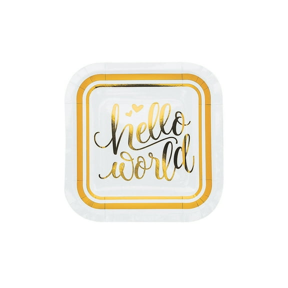 Oh Baby Dessert Plates - Party Supplies - 8 Pieces