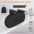 thumbnail image 3 of Bike Cover for 2 Bikes, 900D Waterproof Bicycle Cover with 6m Elastic Cord for Outdoor Storage and Transport, 3 of 5