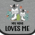 thumbnail image 4 of Inktastic Zebra My Mimi Loves Me Boys or Girls Baby Bib, 4 of 4