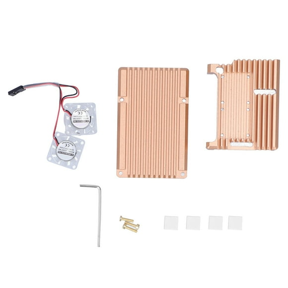 Gold Color Protective Case Good Heat Dissipation Aluminum Alloy Anti-Corrosion Shell for Raspberry Pi 4 Sharkdo