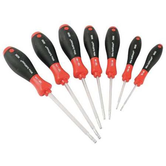 Wiha 36492 7-Piece T-Handle Torx Set - T9 To T30 - Chrome Vanadium Steel