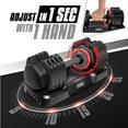 thumbnail image 2 of Yes4All High-tech Non-Slip Grip Adjustable Dumbbell, Grey/Black, 50 lb, 2 of 5