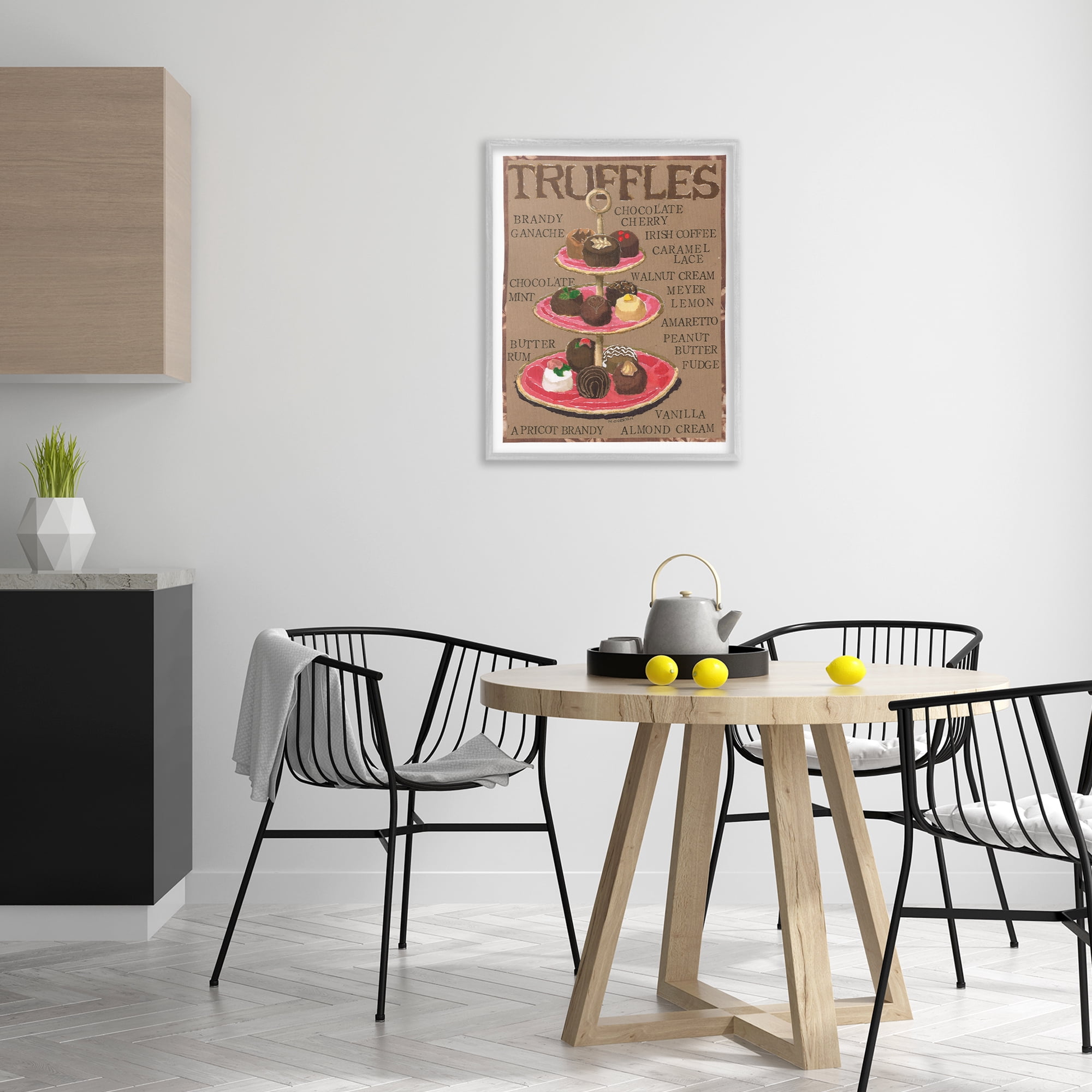 Stupell Industries Assorted Chocolate Truffles Food & Beverage Painting Gray Framed Art Print Wall Art, 24 x 30