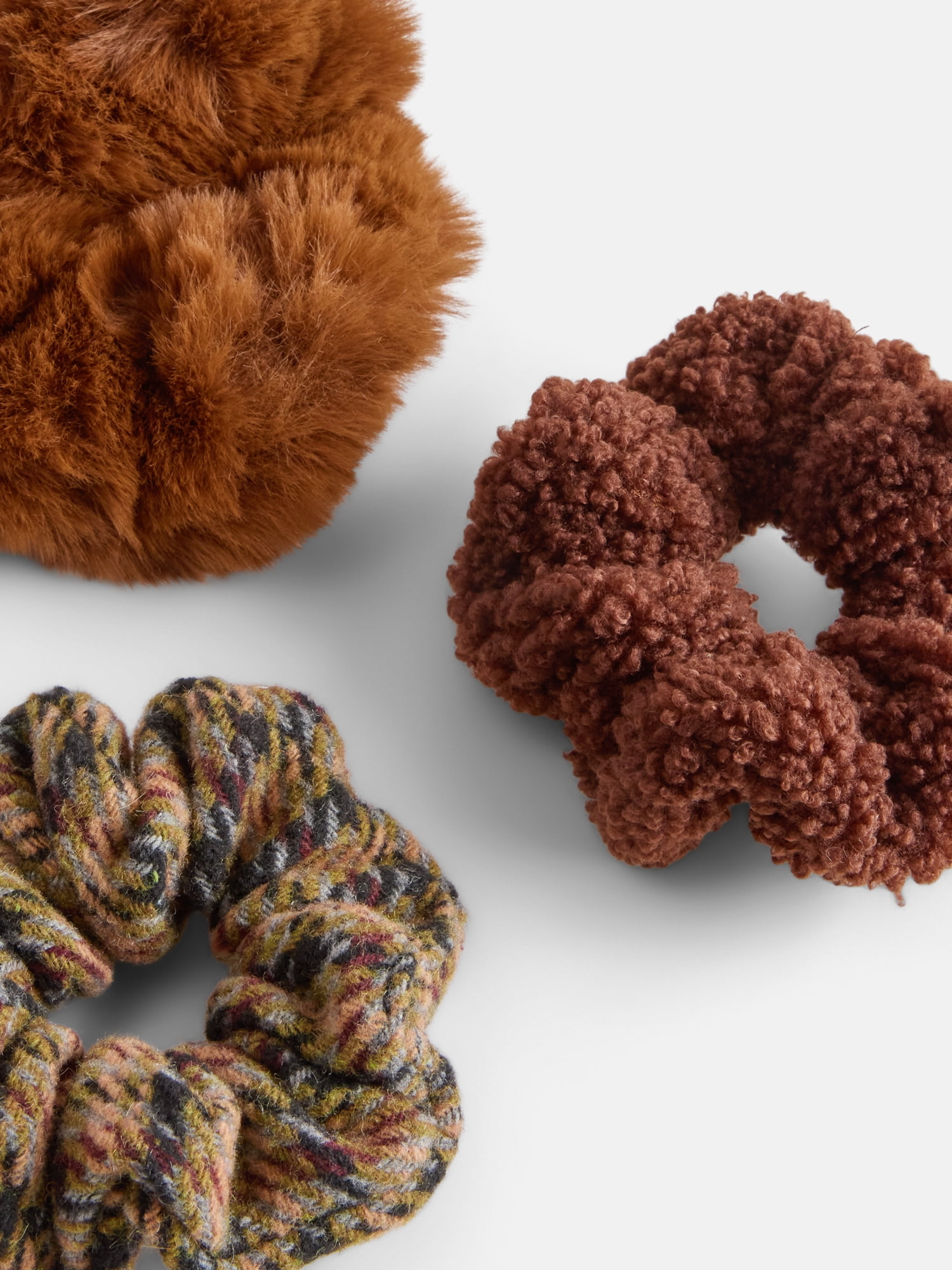 MNYC Women's Earmuff w/ Scrunchie Set Brown Multi