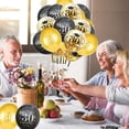 thumbnail image 5 of Globos negros dorados para mujeres y hombres, decoración para fiestas de aniversario, feliz cumpleaños, suministros para interiores y exteriores, 5 of 5