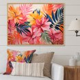 thumbnail image 2 of Designart "Tropical Jungle Reverie Pink Florals I" Oversized Floral Framed Wall Art - Traditional Pink Flowers Entryway Framed Wall Art, 2 of 7