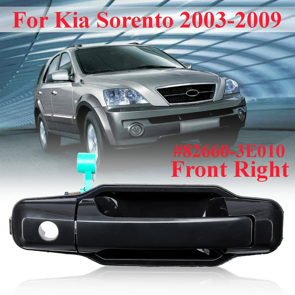 Front Right Gloss Black ABS Exterior Outside Door Handle