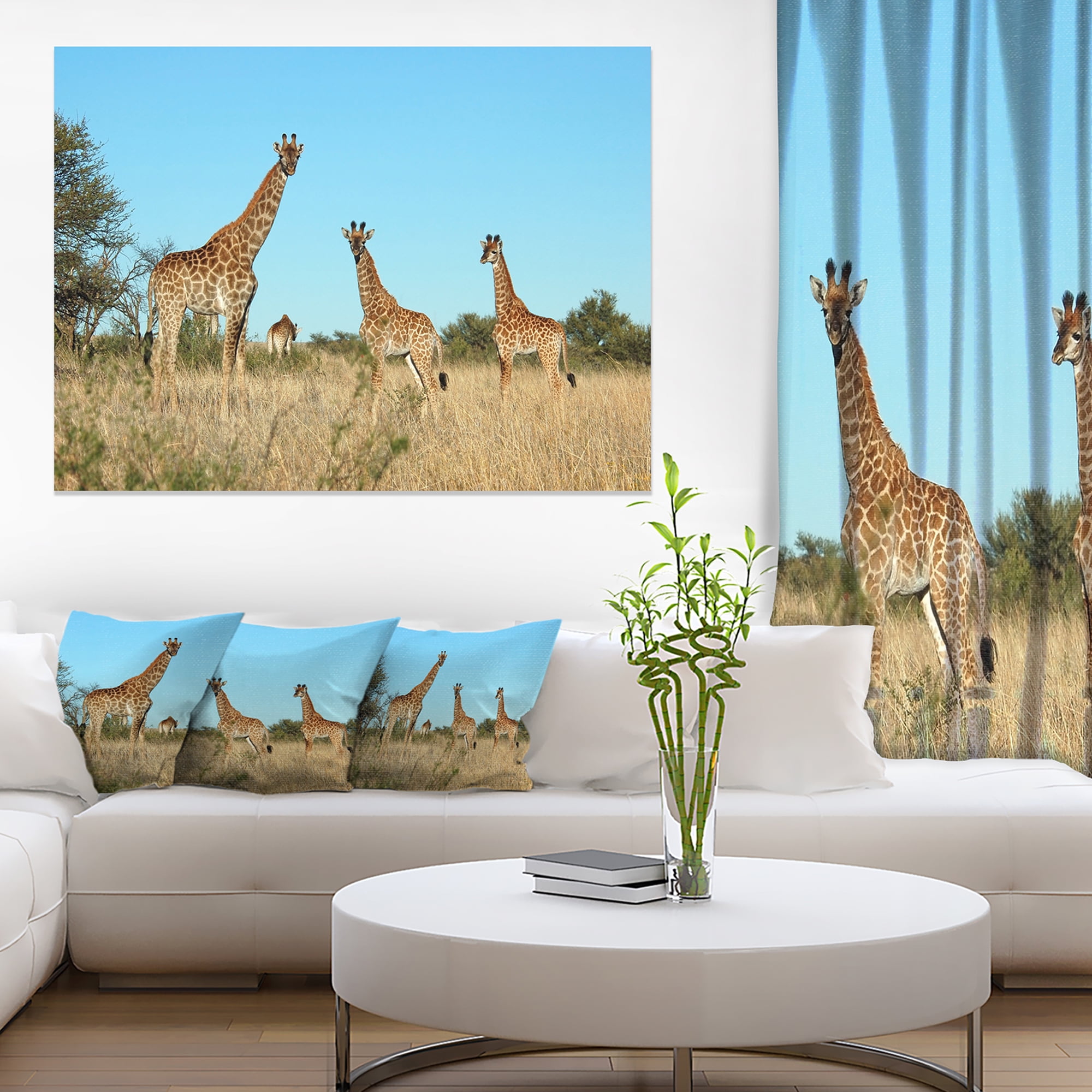 Giraffe Family In Africa African Canvas Art Print Walmart Canada