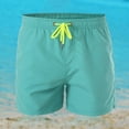 thumbnail image 6 of Huanledash Summer Mid-rise Elastic Waistband Drawstring Beach Surfing Shorts Mesh Lining Pockets Quick Drying Swimming Trucks, 6 of 8