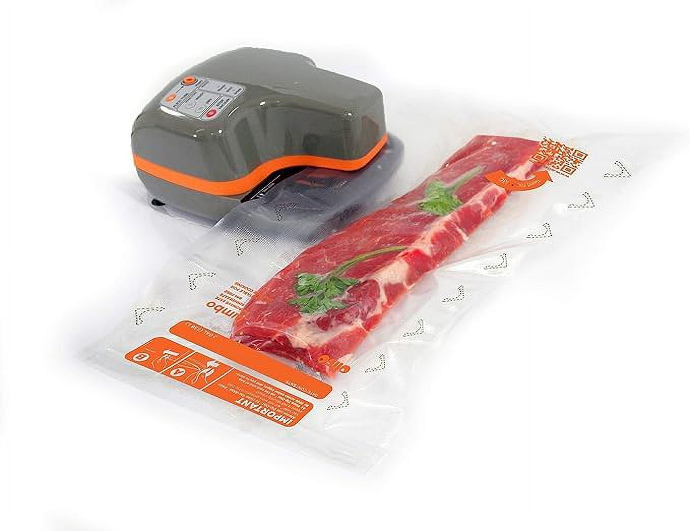 Oliso Pro VS95A Bundle, Smart Vacuum Sealer for Food Storage, with Various Bag Sizes, Red.