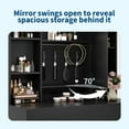 thumbnail image 5 of Makeup Vanity with LED Mirror & Stool, USB/Type-C Outlets, 3 Light Modes, and Storage Drawers for Bedroom, 5 of 7
