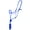 Blue, variant on 8 Ft Hilason Horse Halter Basic Poly Rope With Lead Lime