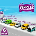 thumbnail image 2 of Tub Works Vehicles Bath Cars Mold Free Bath Toys, 6 Pack, Sealed, No Hole Bath Toys, 2 of 8