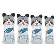 thumbnail image 4 of Almencla 4 Pack Golf Kopfbedeckung PU Leather Animal Pattern Waterproof Head Covers 5 UT Cat, 4 of 8