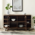 thumbnail image 5 of Buffet de Porte en Verre Cannelé à Bord Incurvé Moderne en Noyer Foncé, 5 of 5