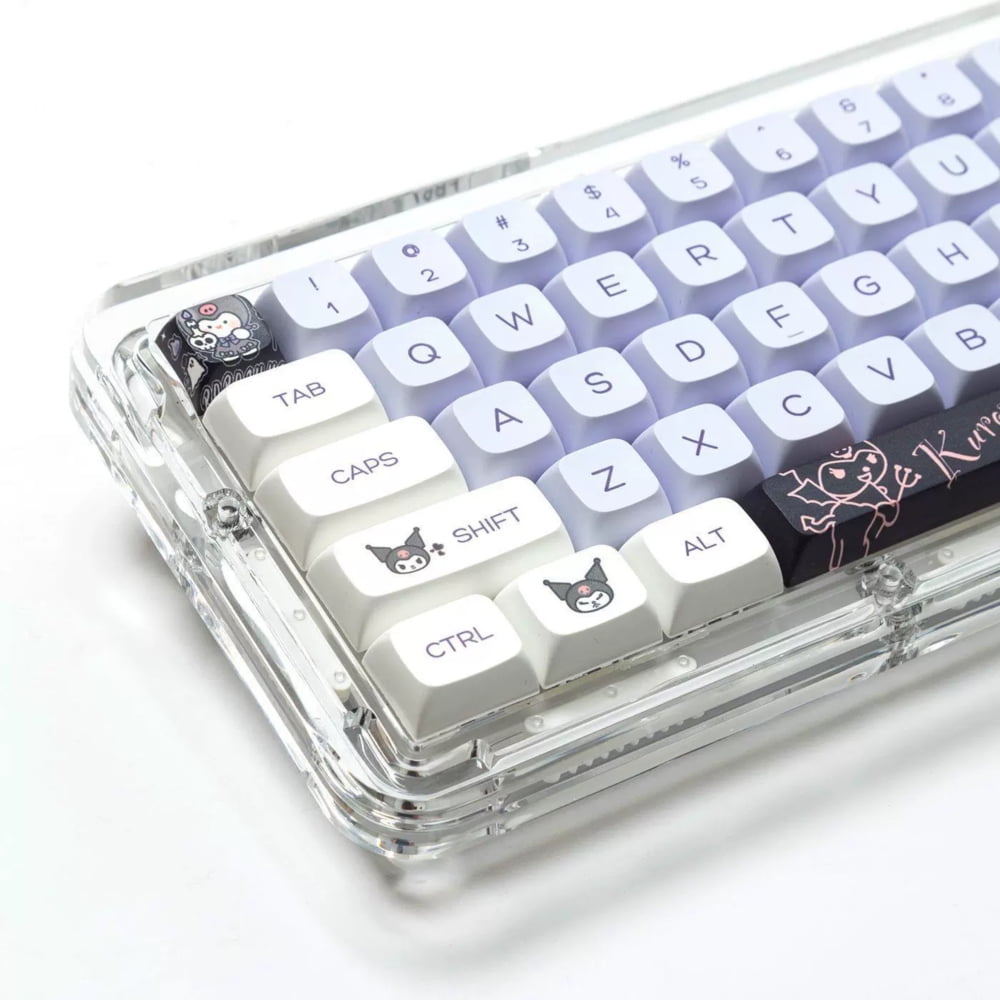 New Cartoon Kuromi Theme Computer Keycaps, Purple ,echanical Keyboard Keycaps Standard XDA Height, Friends Family Birthday Gift