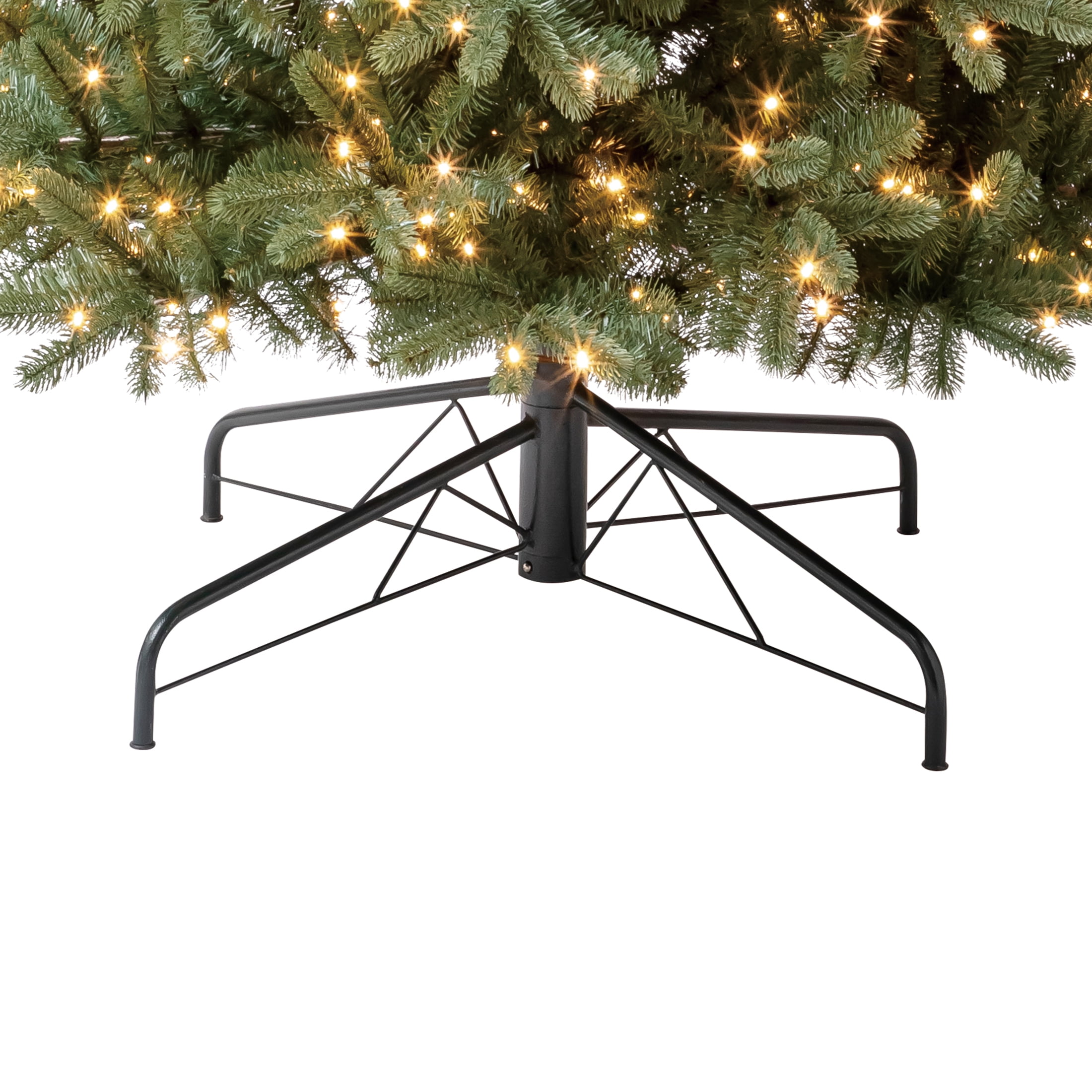 12' Birchwood Fir Prelit Green Artificial Christmas Tree with Warm White Twinkle LED Lights and Quick Set, by Holiday Time