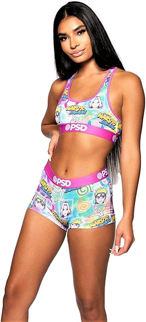 PSD Underwear Women's Sports Bra - Naruto, Wide Elastic Band, Stretch  Fabric, Athletic Fit