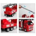 thumbnail image 3 of Fire Truck Toy with Flashing Lights & Siren Sounds for Kids, Extendable Rotating Ladder, Bump and Go Action, Role Play Toy for Boys & Girls, Kid Car Toy Trucks, Ages 3-7+, 3 of 4
