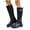 Black, variant on Knee High Boots for Women Buckle Low Block Heel with Side Zipper Round Toe Winter Fashion Warm Casual Shoes Black 9.5