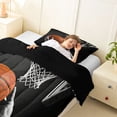 thumbnail image 4 of Erosebridal Boys Basketball Twin Comforter Sets, Sport Bedding Set for Kids and Teens, Black Reversible 2pcs, 1 Comforter and 1 Pillowcase, 4 of 6