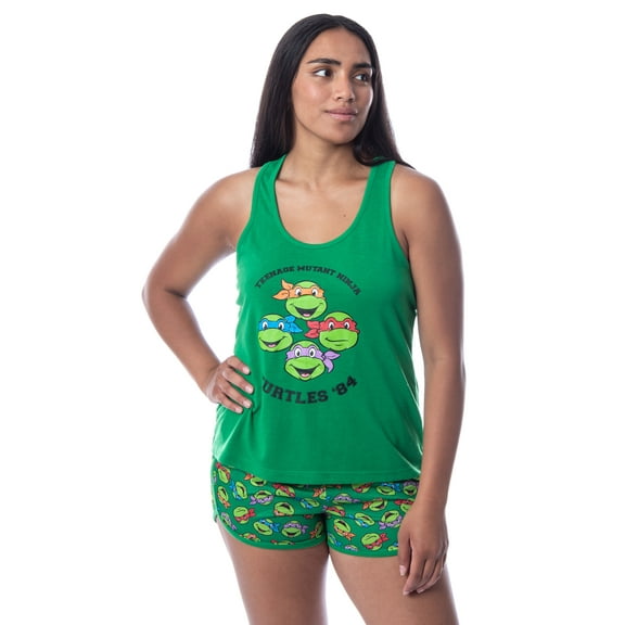 Nickelodeon Teenage Mutant Ninja Turtles Womens' 84 Tank Pajama Short Set