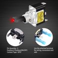 thumbnail image 2 of GFDYREE 2 Pcs 30A 12V Interrupteur à Bascule SPST (ON/Off) 3 Broches 2 Positions Lumière LED Rde Interrupteur à Bascule Illuminé pour Voiture Camion Bateau avec Terminaux ASW-07D-2-R-DZ, 2 of 6