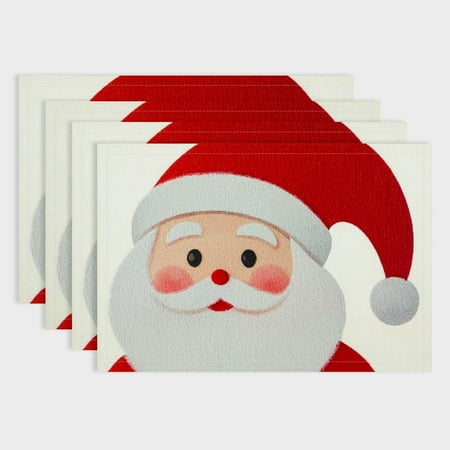 

Fenyluxe Christmas Placemats Xmas White Snowman Place Mats Placemats Xmas Party Decorations Holiday Kitchen Dining Table Home Party Table Decor 4 Pieces 18x12in