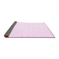 thumbnail image 2 of Ahgly Company Indoor Round Solid Pink Modern Area Rugs, 3' Round, 2 of 4