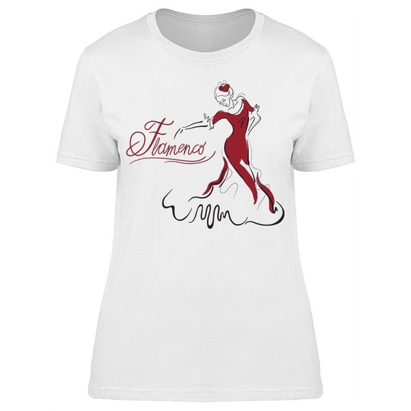Flamenco Sketch Colors T-Shirt Women -Image by Shutterstock, Female Large