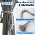 thumbnail image 4 of Sujetadores de Cortina Apipi 4 Piezas Cuerda Boho 100 cm Gris, 4 of 7