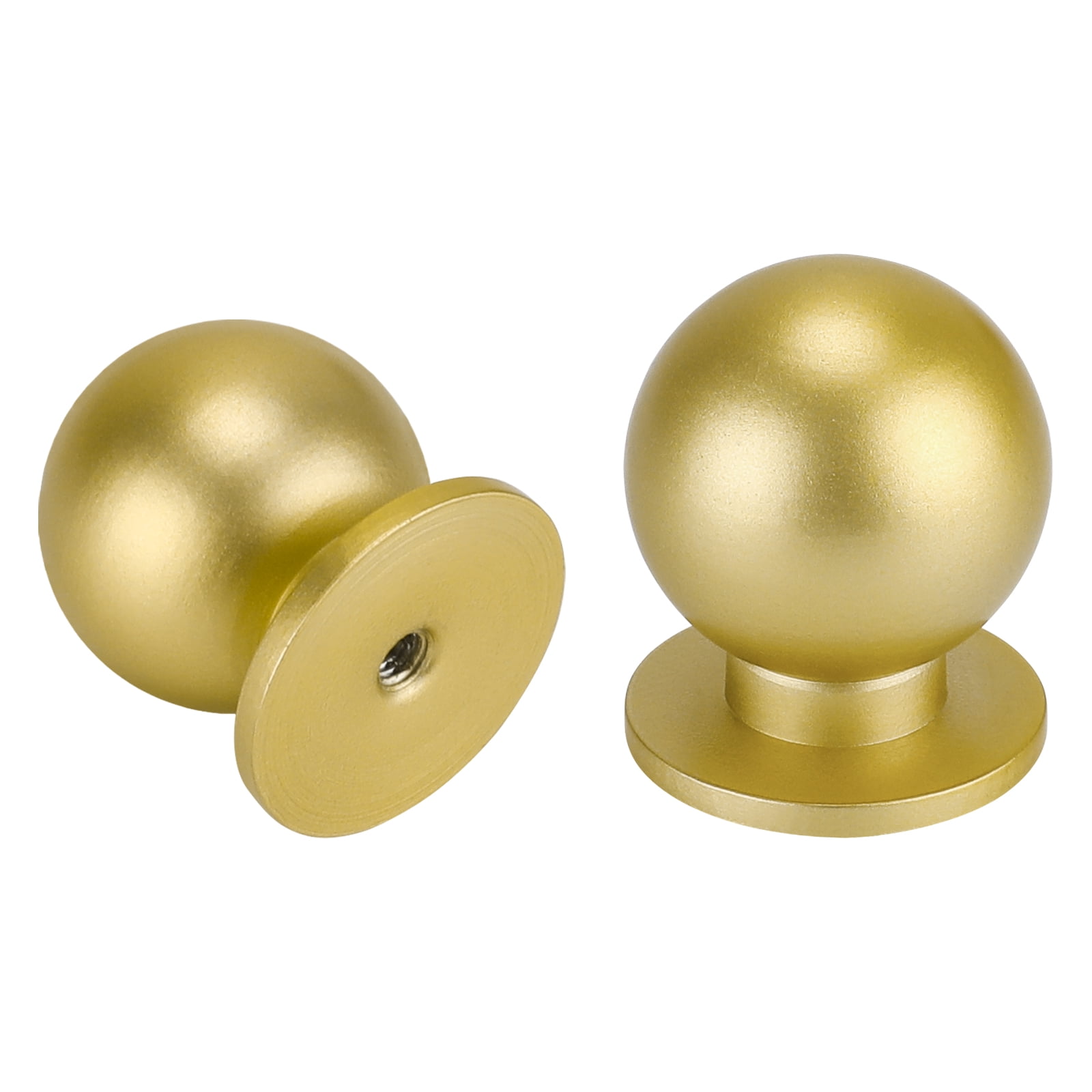 Goldenwarm 10Pack Knobs Brushed Brass Aluminium Alloy Kitchen