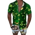 thumbnail image 3 of Mens Polos Shirts St. Patricks'S Day Short Sleeve 3D Printing Hawaii Compression Shirt Men,GN7,XL, 3 of 6