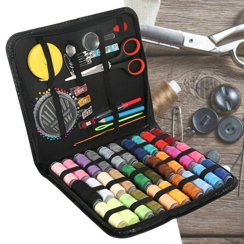 HOTBEST 126Pcs Portable DIY Sewing Kit for Hand Quilting Sewing Thread Embroidery Sewing