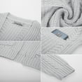thumbnail image 3 of GK Open Front Loose Outwear Coats Cable Knit Cardigan Sweaters Long Sleeve Beige, 3 of 8