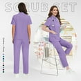 thumbnail image 7 of VIAOLI Scrubs for Women Set – Quarter-Zip Top & Slim Straight Scrub Pants, Stretchy Medical Uniform, 10 colors, 7 of 7