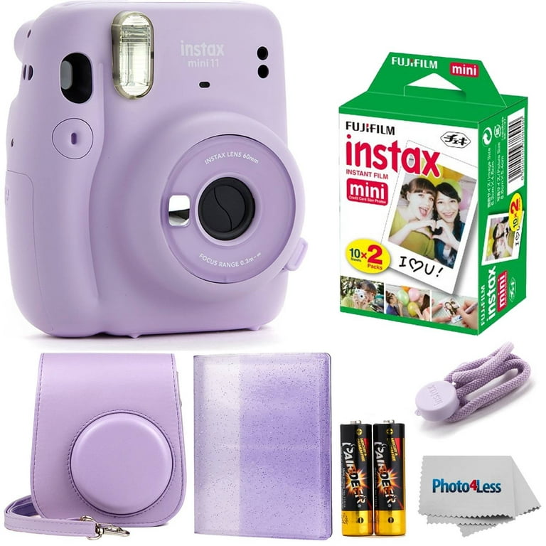 Fujifilm Mini 11 Instant Camera Lilac Purple, Twin Pack Film, Album